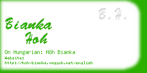 bianka hoh business card